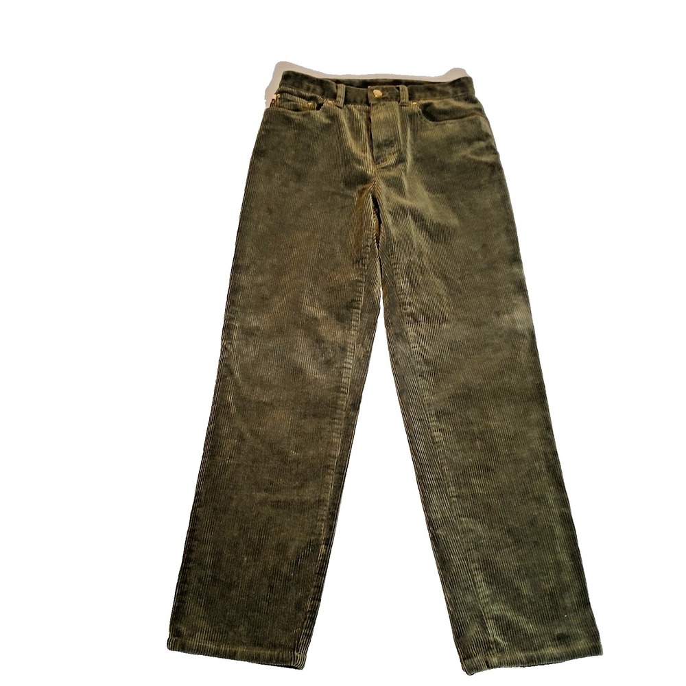 Lauren Jeans Co Ralph Lauren Pants Womens Sz 6P Green Corduroy Classic Straight